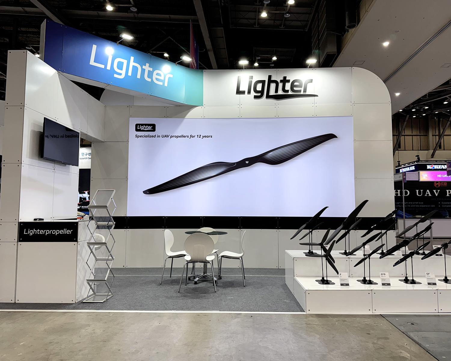 Lighter Propeller booth at a drone exhibition in Korea
