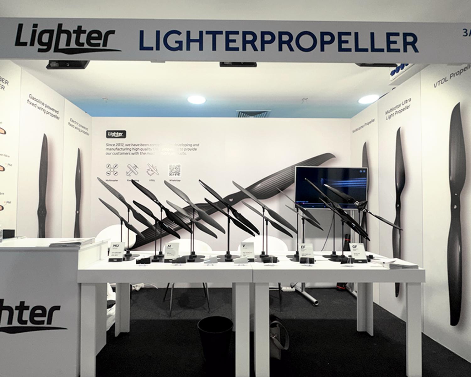 Lighter Propeller booth at an aerospace exhibition in Turkey
